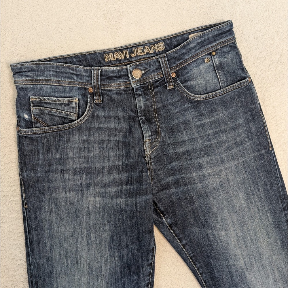 Mavi Matt Jeans Mens 31X34 Dark Wash Relaxed Straight Leg‎ Denim COMFORT!
